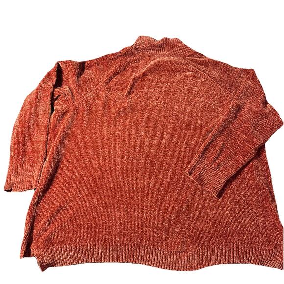 Cg.l.Cg Womens Sz 2X Rust Mock Turtleneck Neck Sweater Cozy Soft Cottagecore - Picture 2 of 7